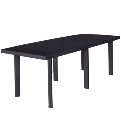 Table d&rsquo;extérieur en pvc – Anthracite – 216 x 90 x 72 cm