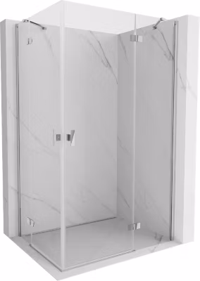 Mexen Mist-H Duo cabine de douche pivotante droite 80 x 100 cm, transparent, chrome – 8A5-080L-100P-01-00