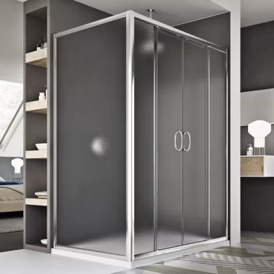 Cabine Douche 90×130 CM H185 granité modèle Replay Duo 2 Portillons