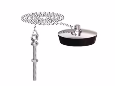 Bouchon d évier 35×40 plaque inox à chainette avec borne WATTS 4642060