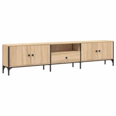 Prolenta Premium –  Meuble TV à tiroir chêne sonoma 200x25x44 cm bois d&rsquo;ingénierie