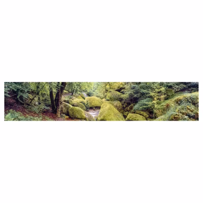 Brise vue imprimé HUELGOAT, H.1 x L.5 m, 100% occultant, Made in France par Scenolia + kit de fixation offert