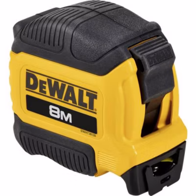 Mètre-ruban DEWALT DWHT38128-0 8 m x 28 mm, boîtier robuste antidérapant