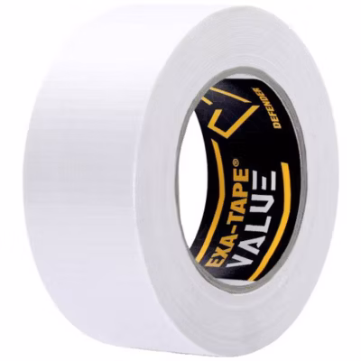 DEFENDER EXA-TAPE-VALUE W 50 ruban gaffer blanc 50 mm x 50 m, adhésif caoutchouc, ép. 0,17 mm