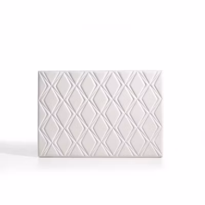 Tête de lit – ECCOX – Rubi – Similicuir blanc – 154x115x8 cm – Design classique