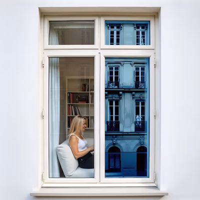 DIMEXACT – Film miroir sans tain pour grand vitrage vis-à-vis proche – bleu – 75 cm x 0.5 m – en Rouleau